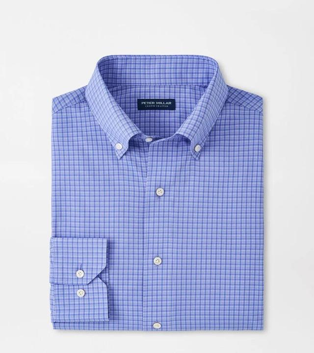 Peter Millar Mens Cheviot Performance Poplin Sport Shirt | Color: Elixir | Size: S Product Image