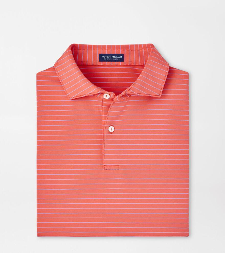 Peter Millar Mens Duet Performance Jersey Polo | Color: Scarlet Lily | Size: XL Product Image