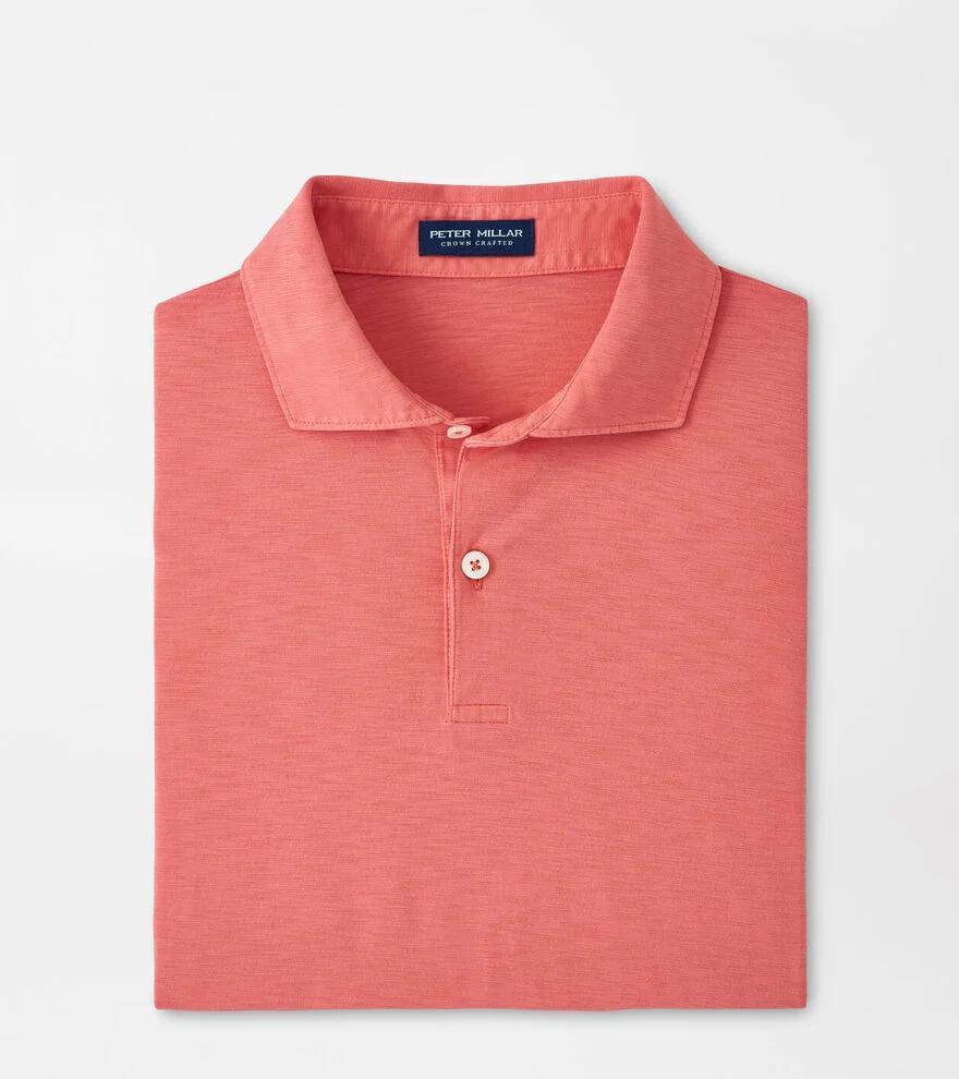 Peter Millar Mens Journeyman Short Sleeve Polo | Color: Scarlet Lily | Size: S Product Image