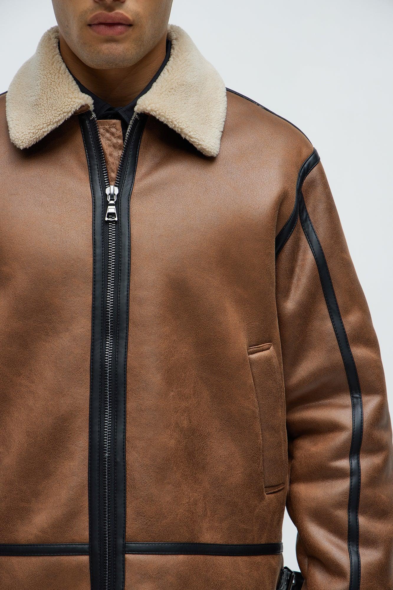 Todd Aviator Jacket - Brown Product Image