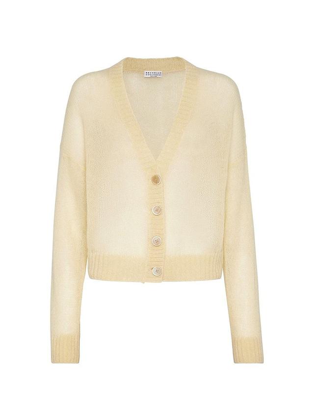 Womens Mohair And Wool Cardigan With Monili Product Image