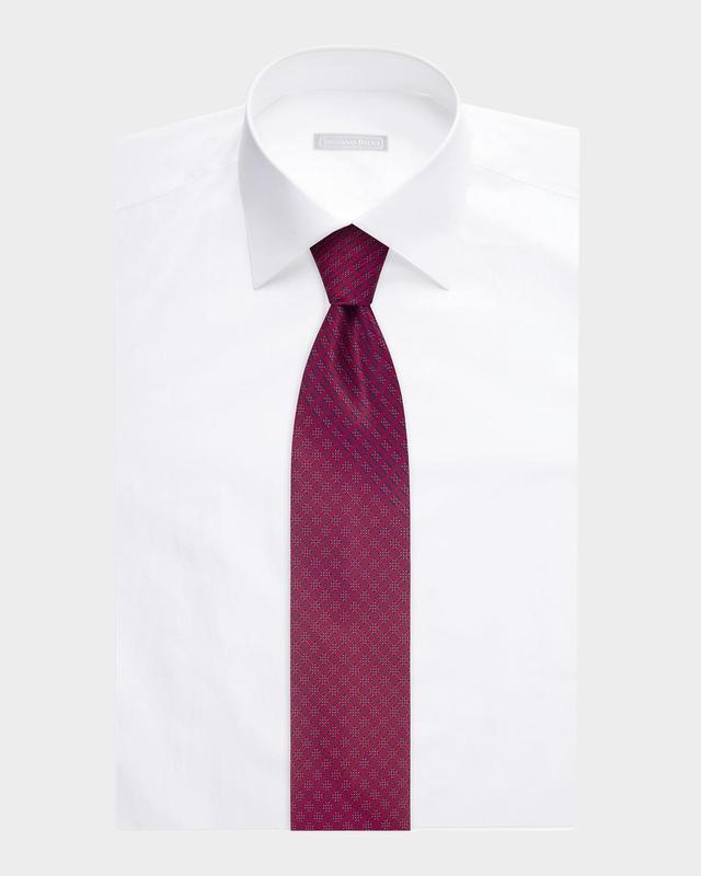 Mens Geometric Silk Tie Product Image