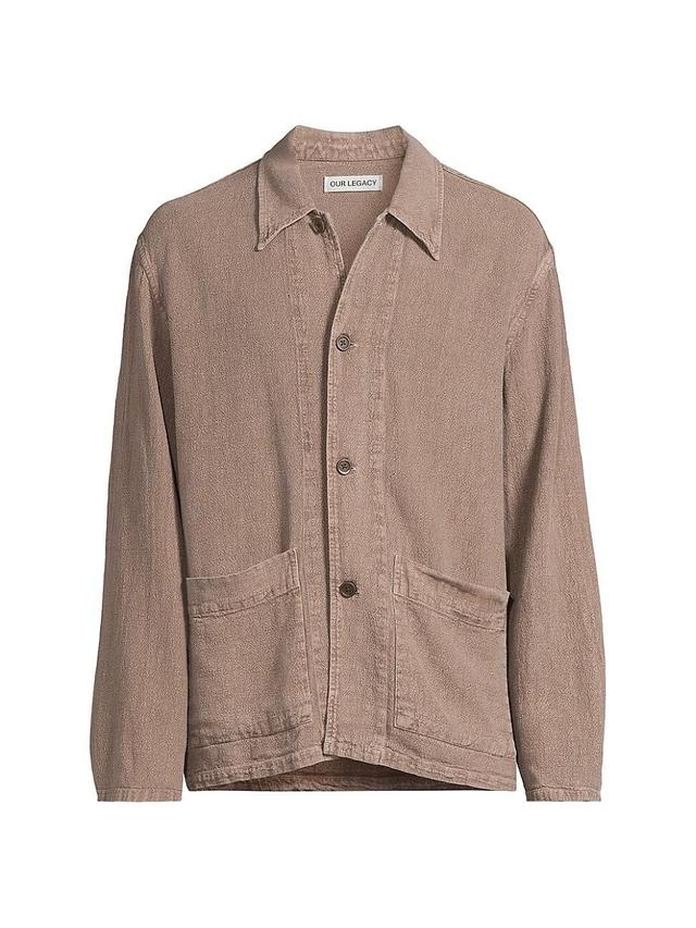 Mens Haven Linen-Blend Shirt Jacket Product Image