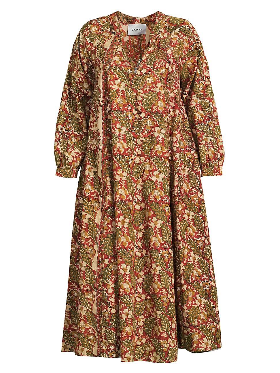 Womens Denni Weekend Botanical Cotton Maxi Dress Product Image