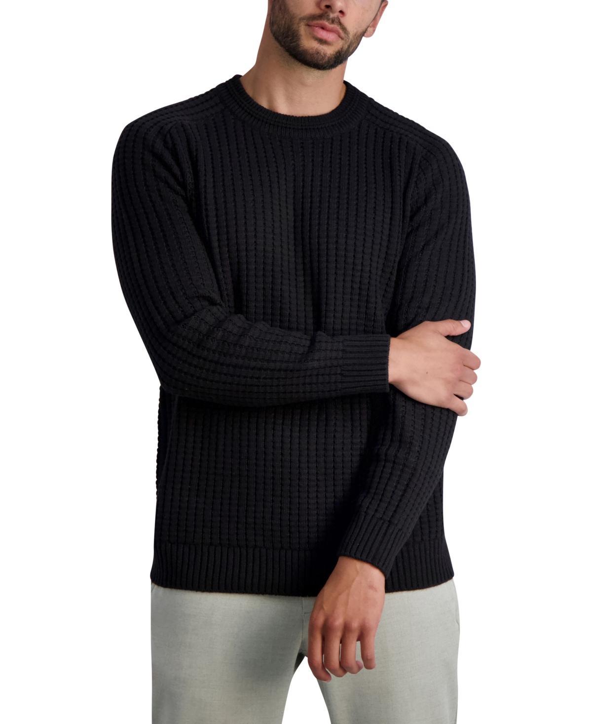 Karl Lagerfeld Paris Texture Crew Neck Sweater Men's Clothing Product Image