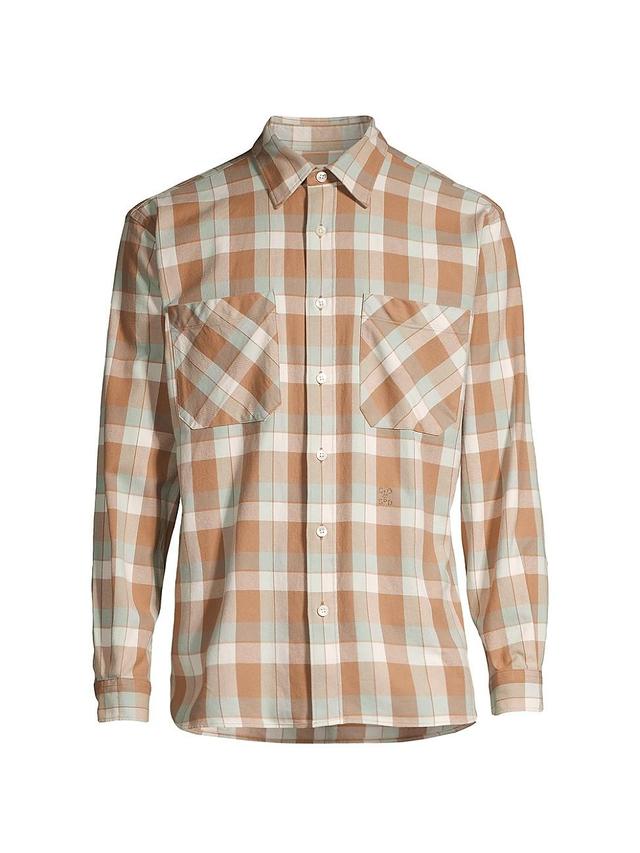 Mens Checked Button-Front Shirt Product Image