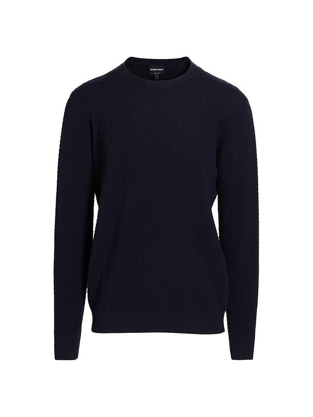 Mens Wool-Blend Crewneck Sweater Product Image