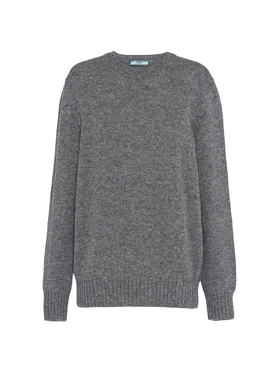 Womens Wool And Cashmere Crew-Neck Sweater Product Image