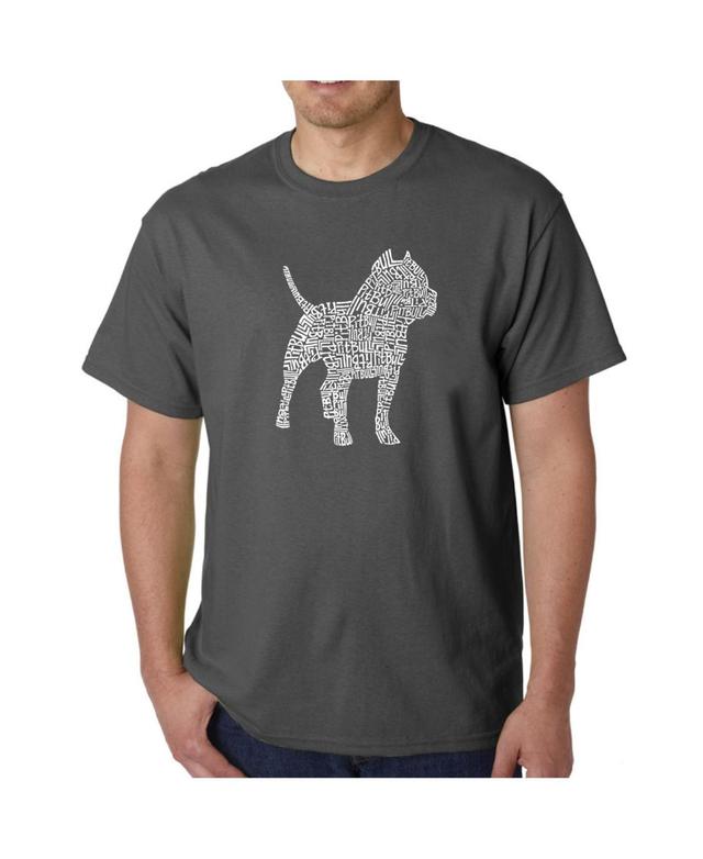 La Pop Art Mens Word Art T-Shirt - Pit bull Product Image