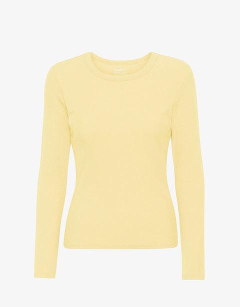 Women Organic Rib LS T-Shirt - Soft Yellow Product Image