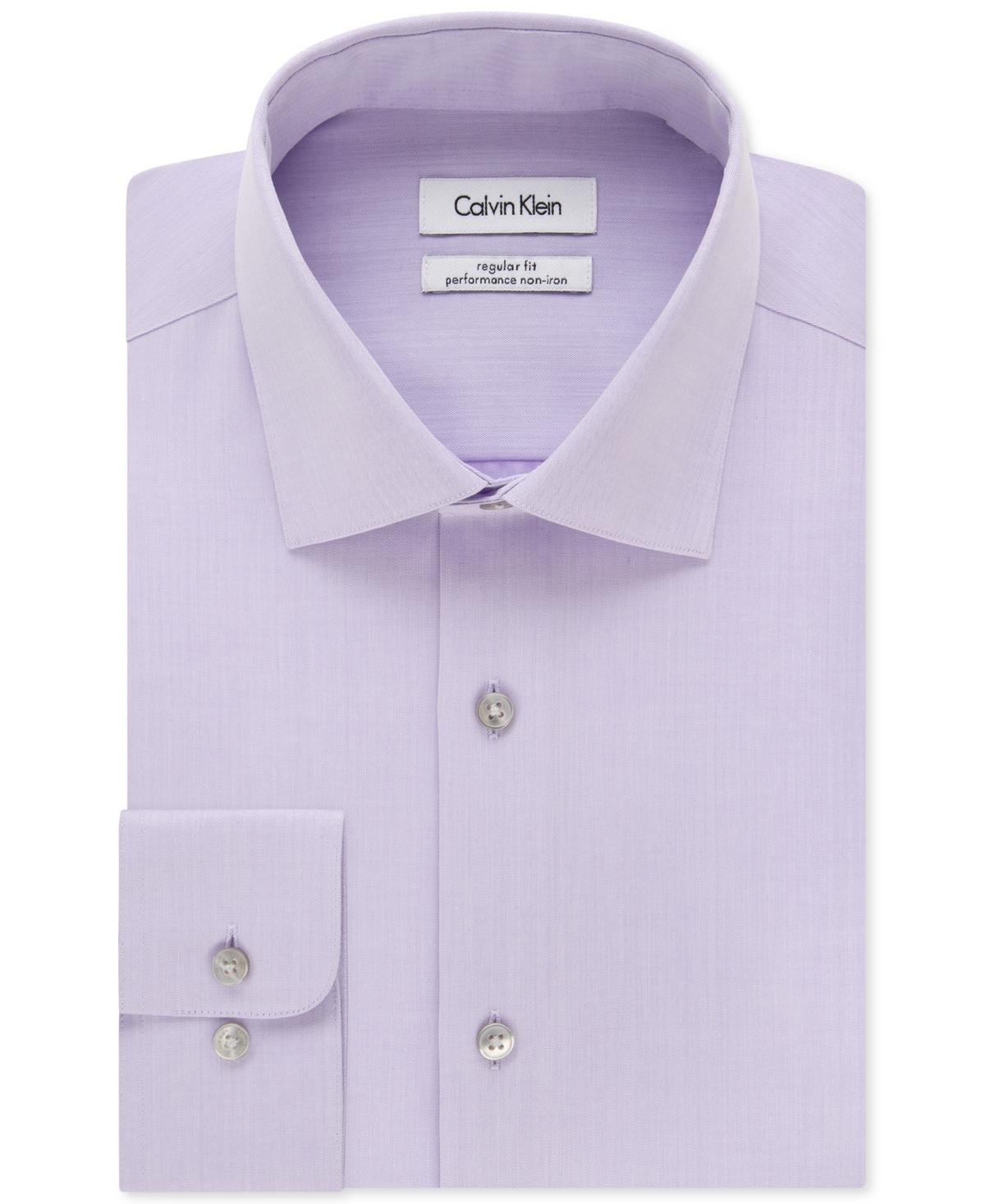 Men's Slim-Fit Non-Iron Herringbone Dress Shirt Product Image