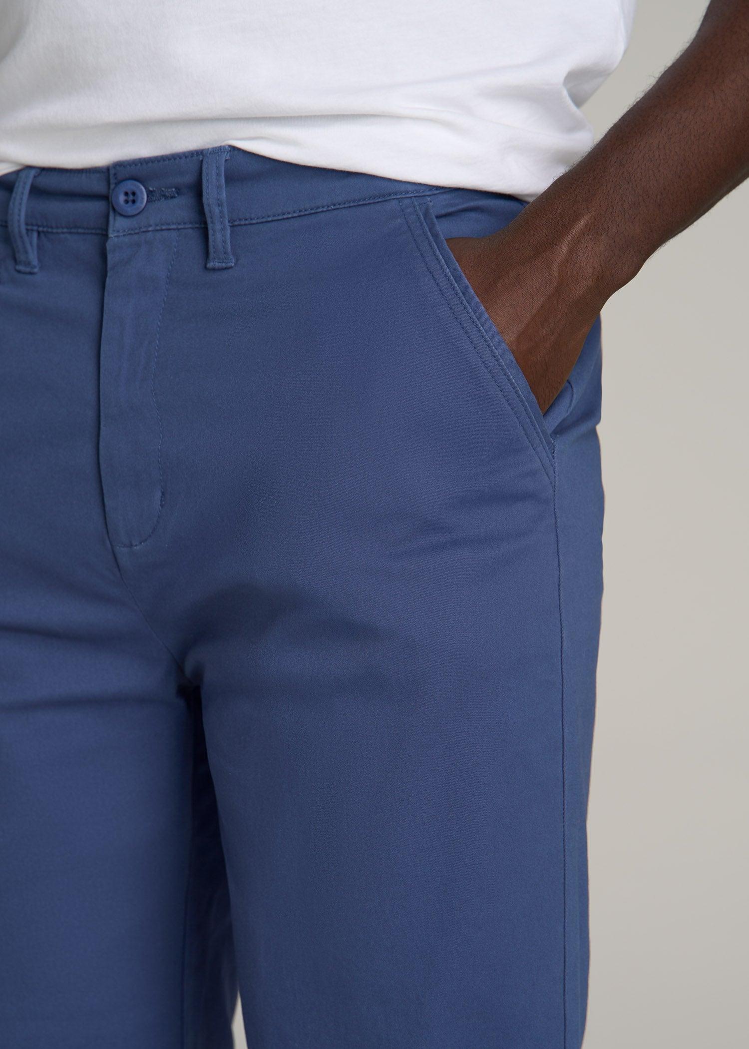 Chino Shorts for Tall Men in Steel Blue Male Product Image