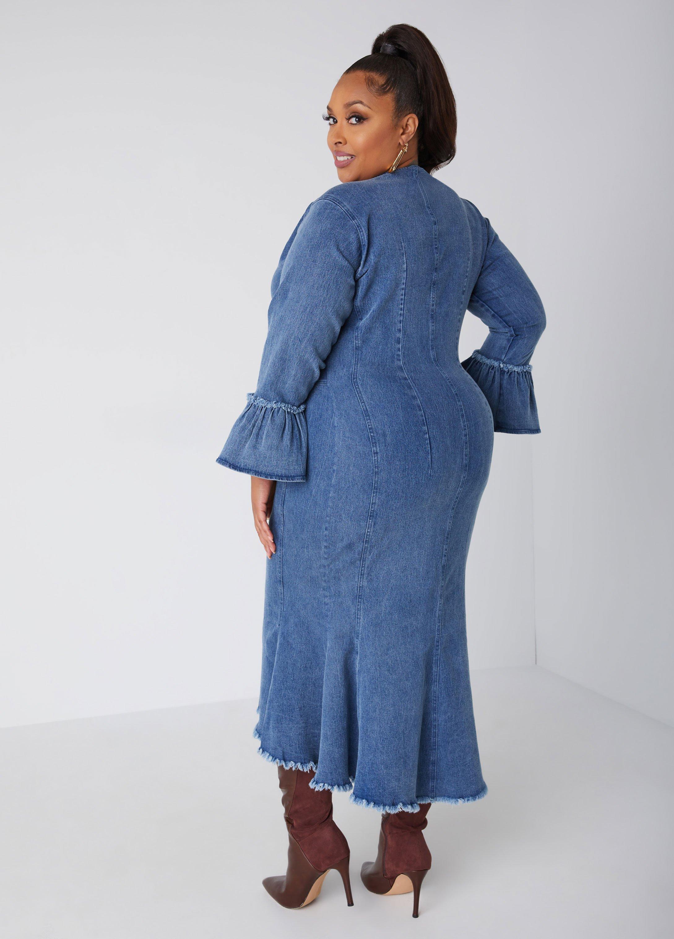 Denim Mermaid Midaxi Dress Product Image