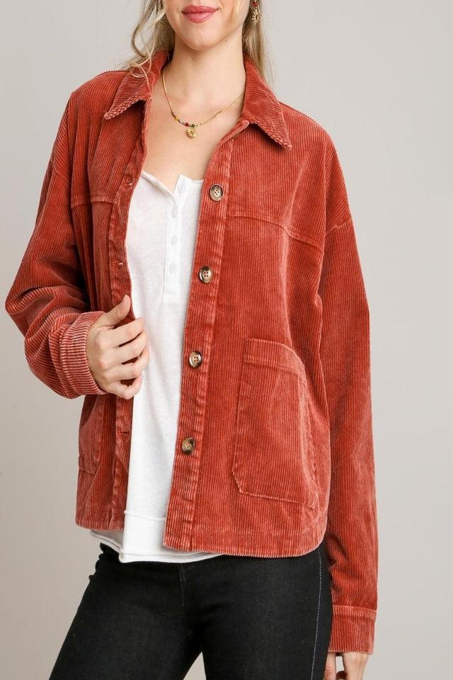 Corduroy Button Down Jacket Product Image