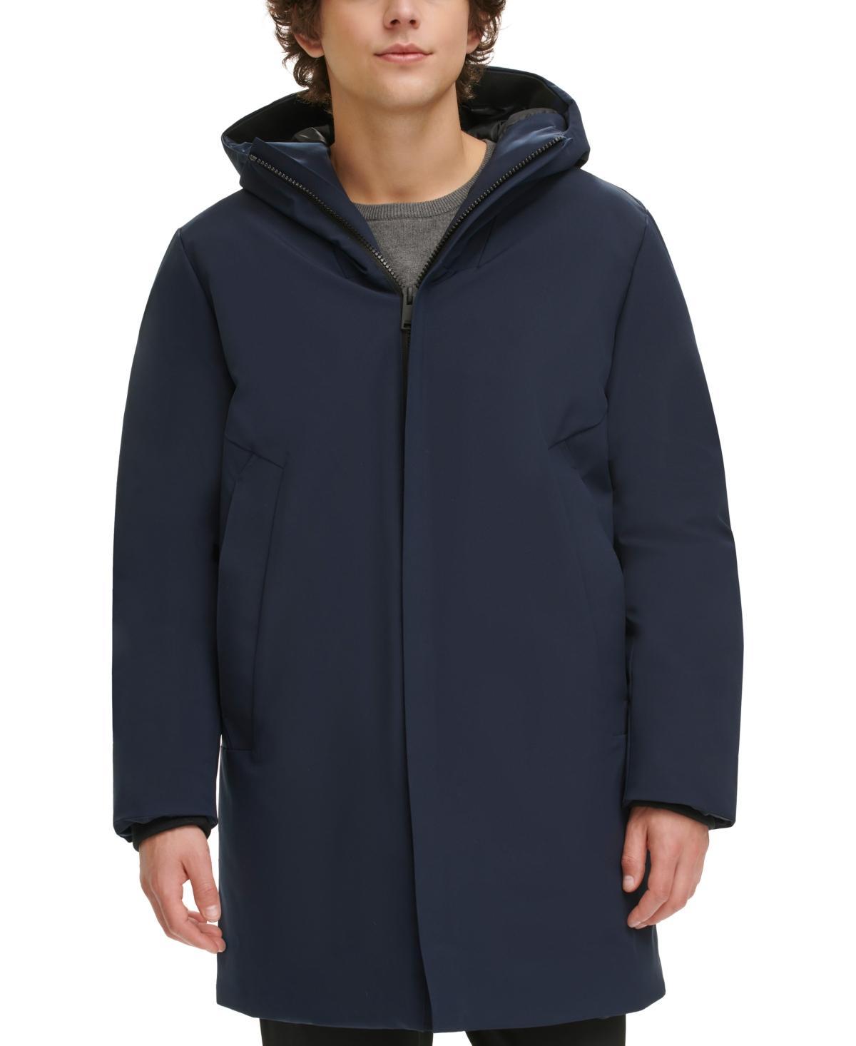 Dkny Mens Refined Full-Zip Hooded Parka Product Image