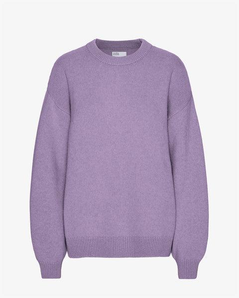 Oversized Merino Wool Crew - Purple Haze Product Image