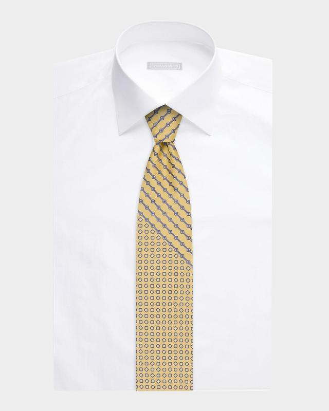 Men's Multi-Geometric Silk Tie Product Image