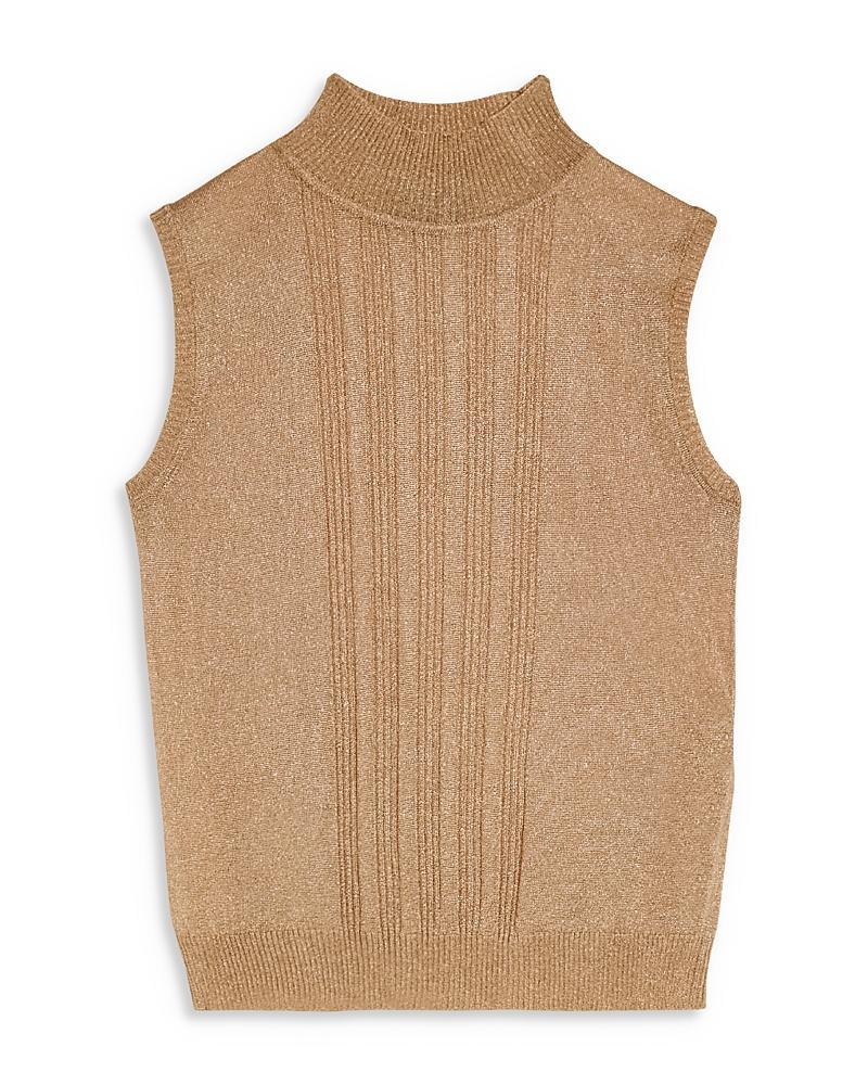 Rodesia Sleeveless Mock-Neck Shimmer Sweater product image