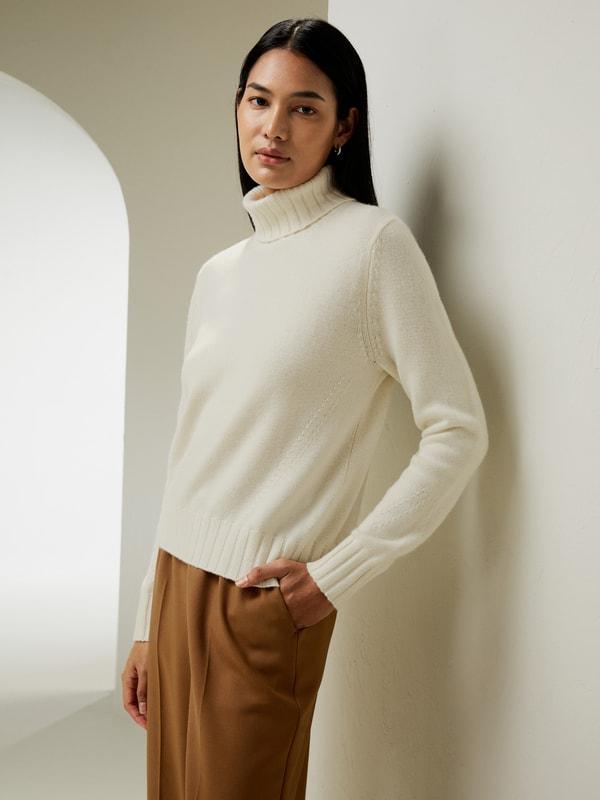 Turtleneck Sweater with Rib Hemline product image