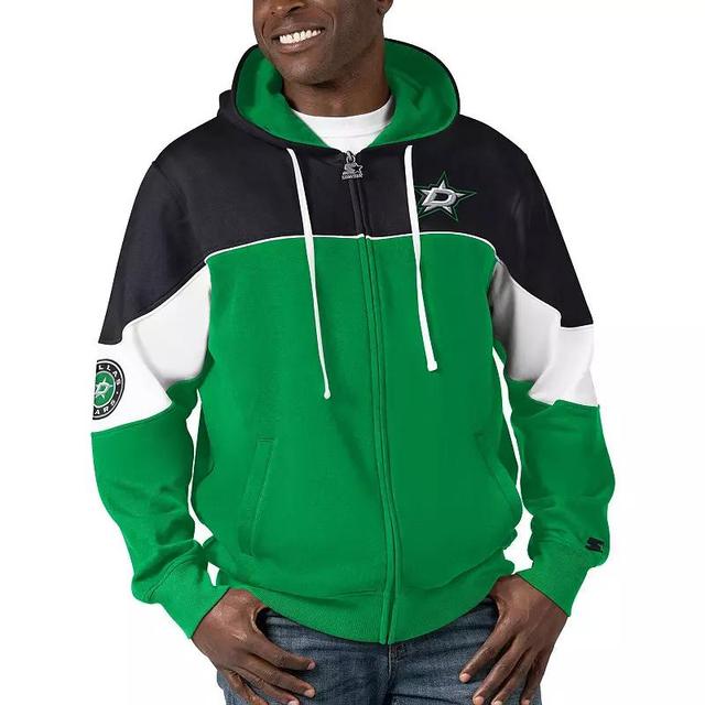 Mens Starter /Black Chicago Blackhawks Power Forward Full-Zip Hoodie Product Image