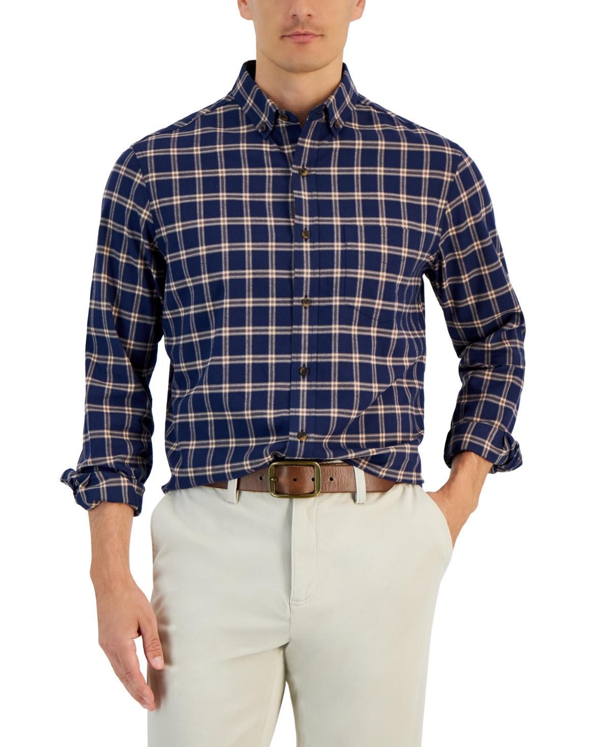 Club Room Mens Regular-Fit Brushed Plaid Shirt, Created for Macys Product Image