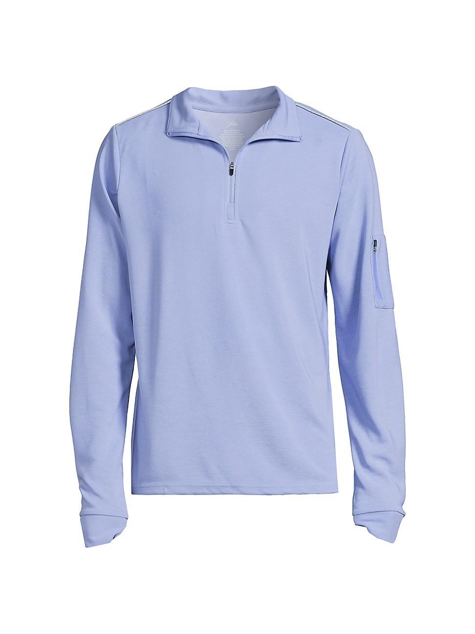 Mens Slim-Fit Textured Quarter-Zip Sweatshirt Product Image