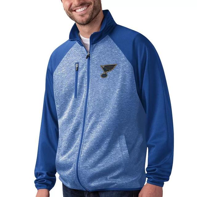 Mens G-III Sports by Carl Banks Blue St. Louis Blues RunnersRaglan Full-Zip Track Jacket Product Image