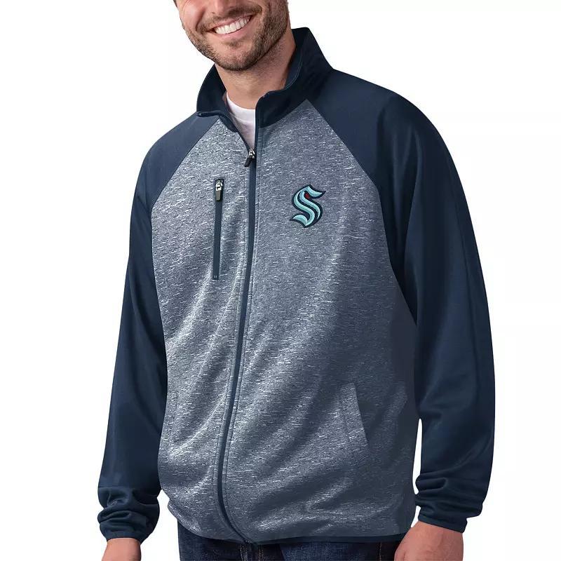 Mens G-III Sports by Carl Banks Deep Sea Blue Seattle Kraken RunnersRaglan Full-Zip Track Jacket Krk Blue Product Image