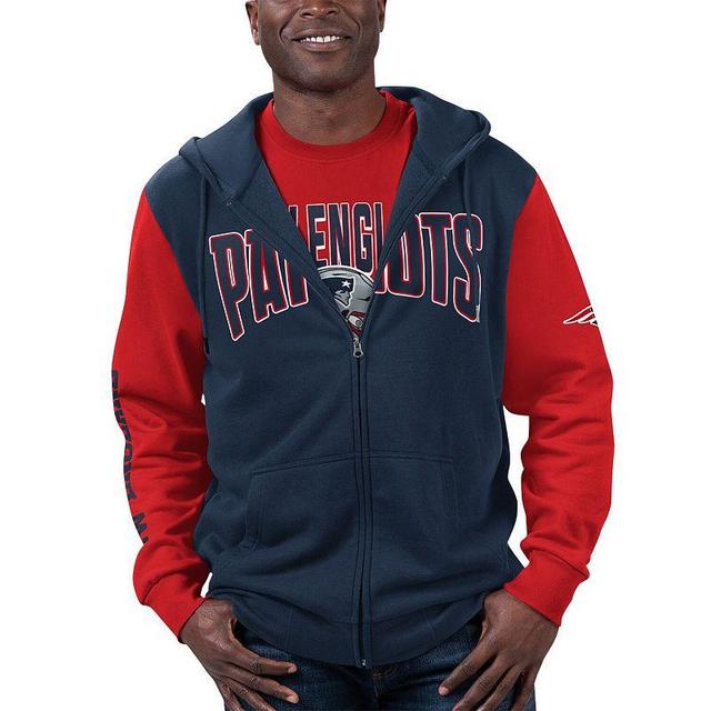 Mens G-III Sports by Carl Banks /Red New England Patriots T-Shirt & Full-Zip Hoodie Combo Set Blue Product Image