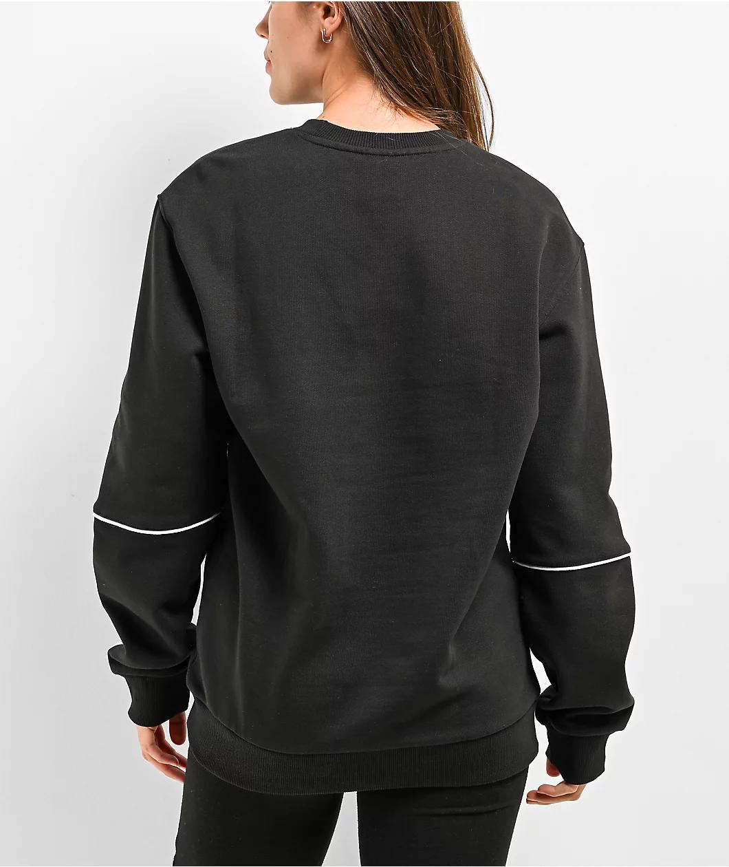 adidas Originals 4.0 Stretch Deluxe Black Crewneck Sweatshirt Product Image