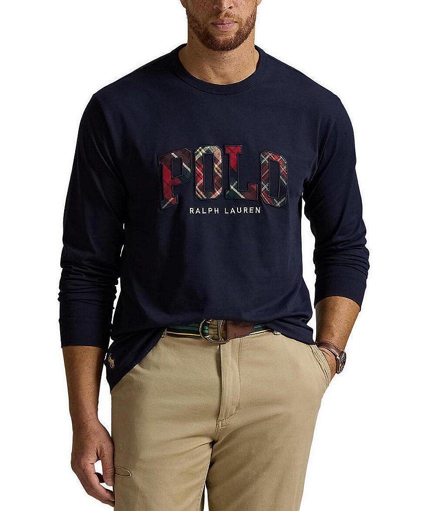 Polo Ralph Lauren Big & Tall Plaid Logo Long Sleeve T-Shirt Product Image