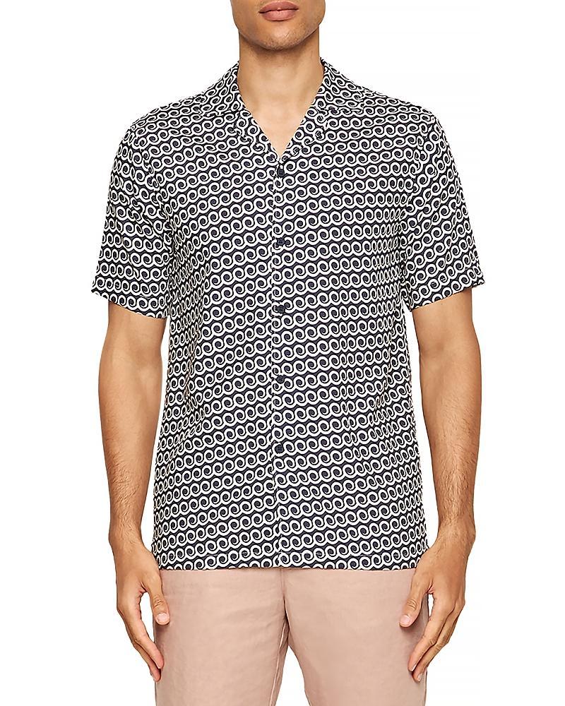 Mens Hibbert Lacuna Geometric Camp Shirt Product Image