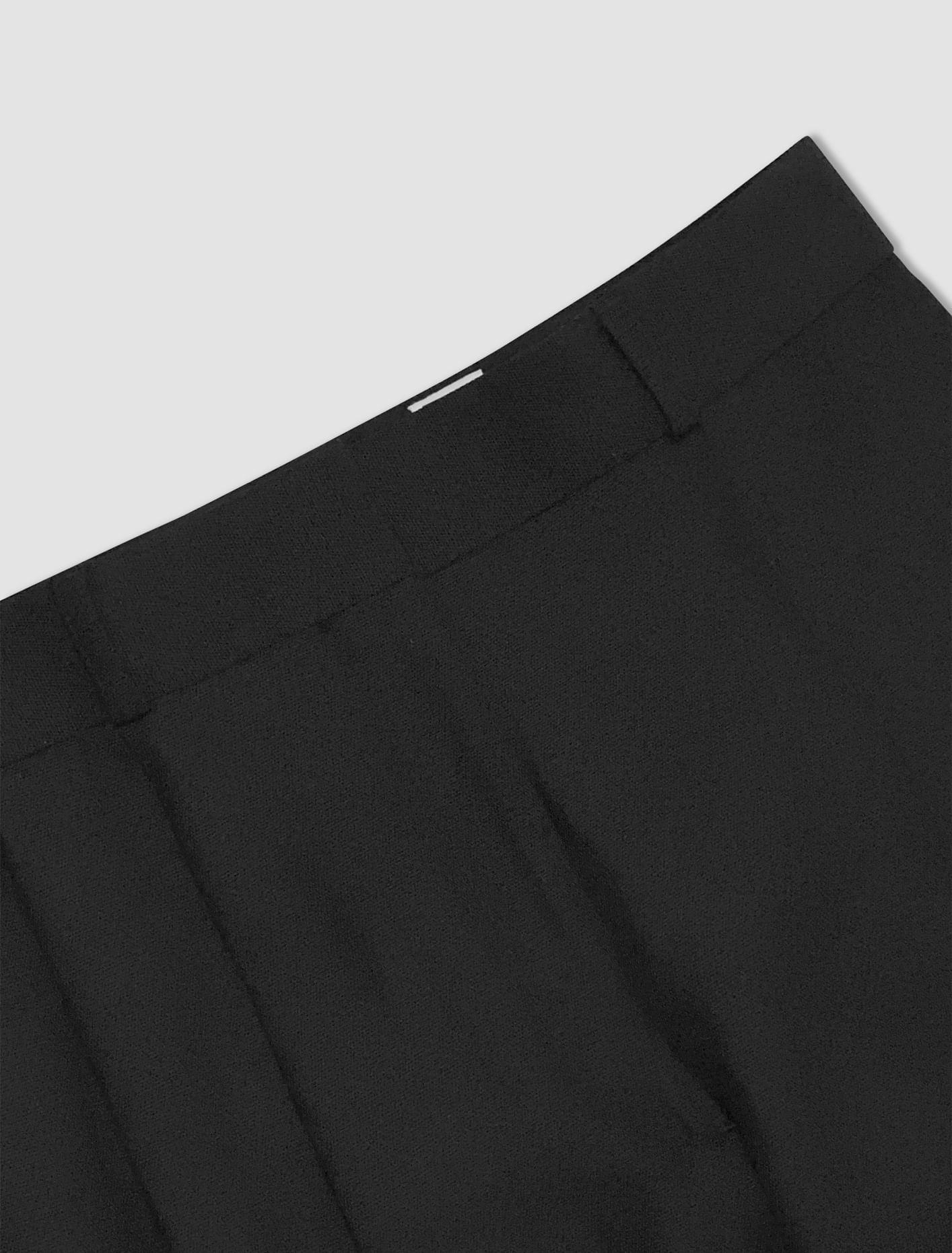 Double Pleated Tailored Trousers D In Black Product Image