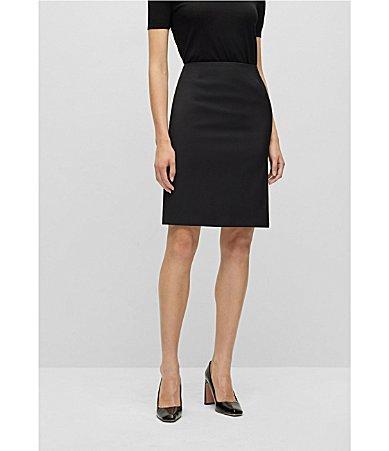 BOSS by Hugo Boss Vileah Virgin Wool Coordinating Pencil Skirt Product Image