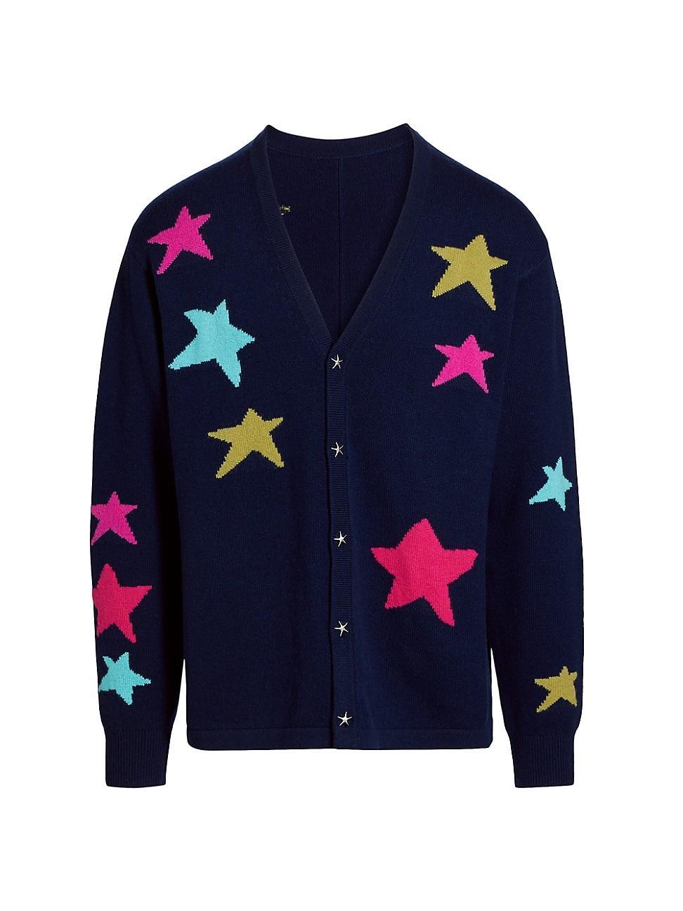 Mens Starry Night V-Neck Cardigan Product Image