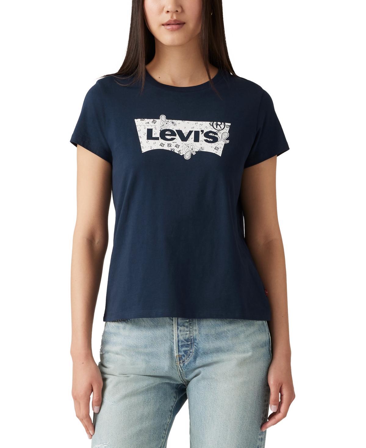 Levis Womens Perfect Graphic Logo Cotton T-shirt Product Image