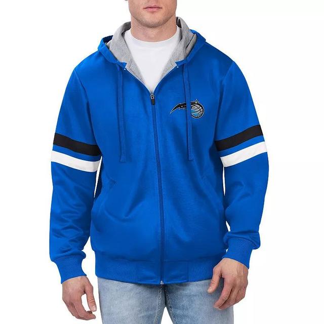 Mens G-III Sports by Carl Banks Blue Orlando Magic Contender Full-Zip Hoodie Jacket Product Image