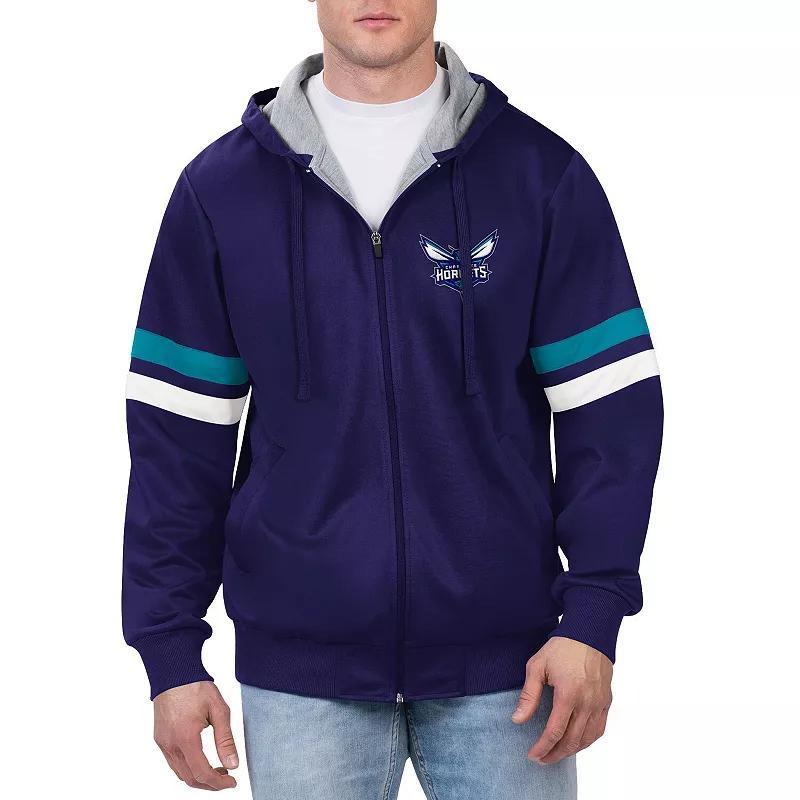 Mens G-III Sports by Carl Banks Purple Charlotte Hornets Contender Full-Zip Hoodie Jacket Product Image