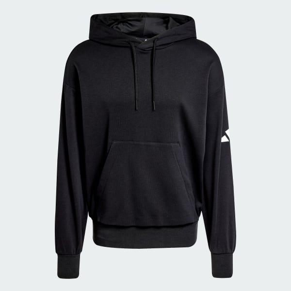 Essentials Loose-Fit 3 Bar Logo French Terry Hoodie Product Image