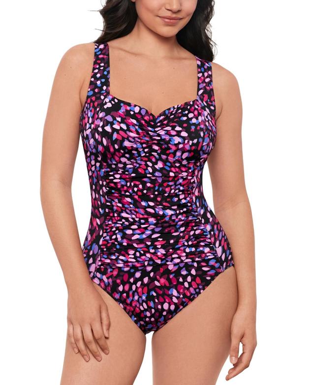 Swim Solutions Womens Abstract-Print One-Piece Swimsuit, Created for Macys Product Image