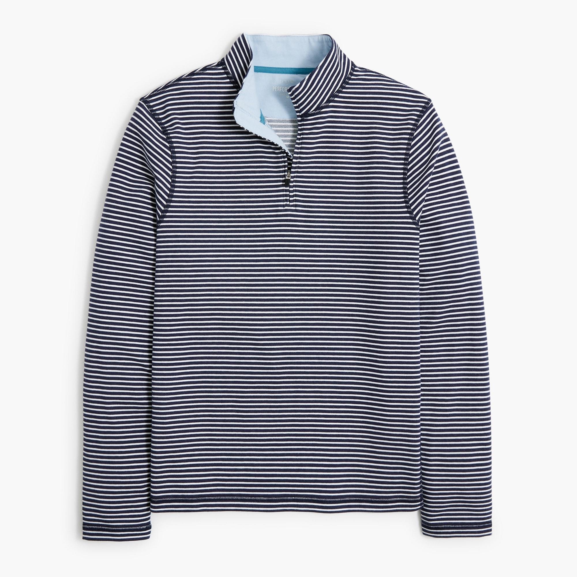 Striped performance half-zip Product Image