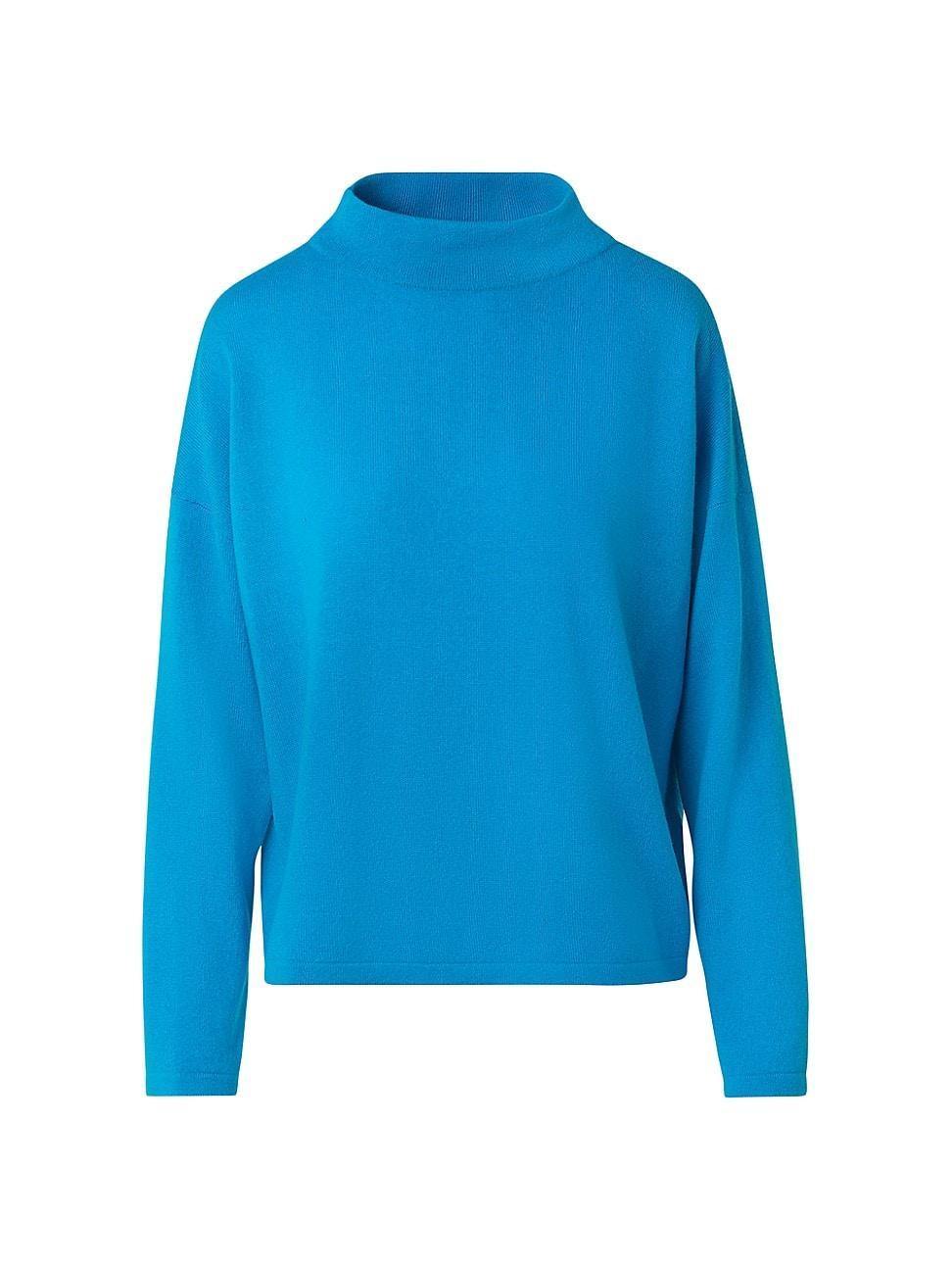 Womens Wool-Cashmere Relaxed Funnel Neck Sweater Product Image