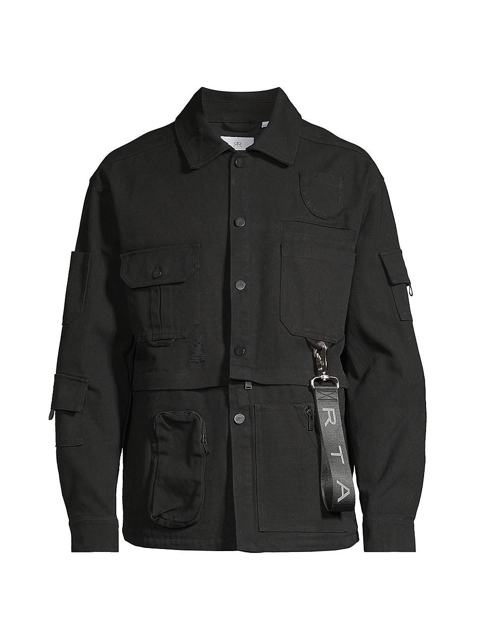 Mens Utility Multi Pocket Crop Jacket Product Image