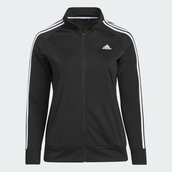 Essentials Warm-Up Tricot Slim 3-Stripes Track Jacket (Plus Size) Product Image