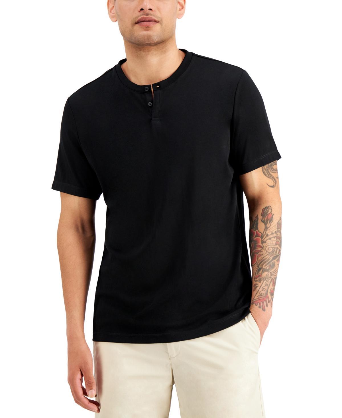 Alfani Mens Solid Henley, Created for Macys Product Image