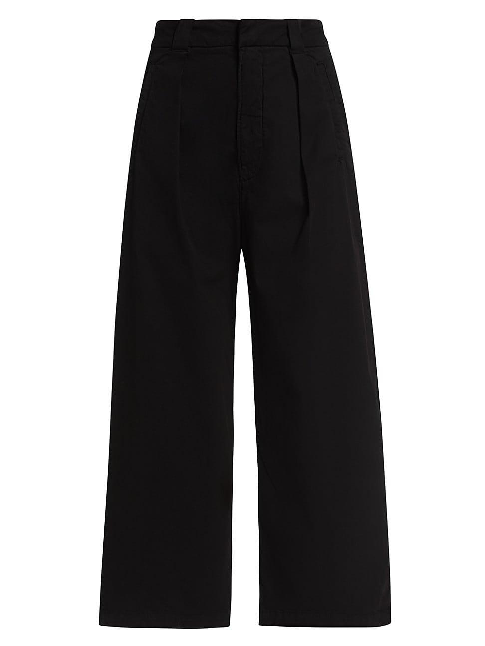 Womens Cara Cropped Pleated Trousers product image