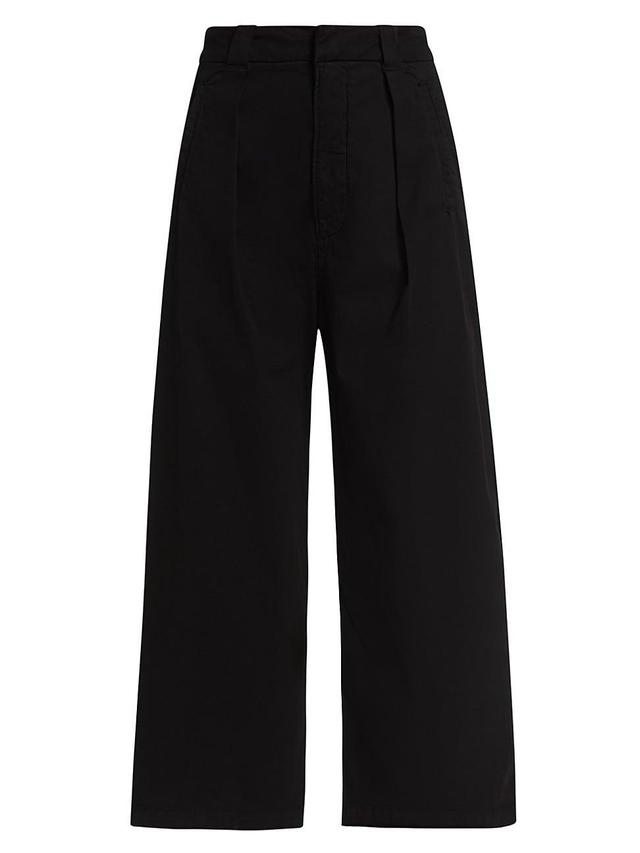 Womens Cara Cropped Pleated Trousers Product Image