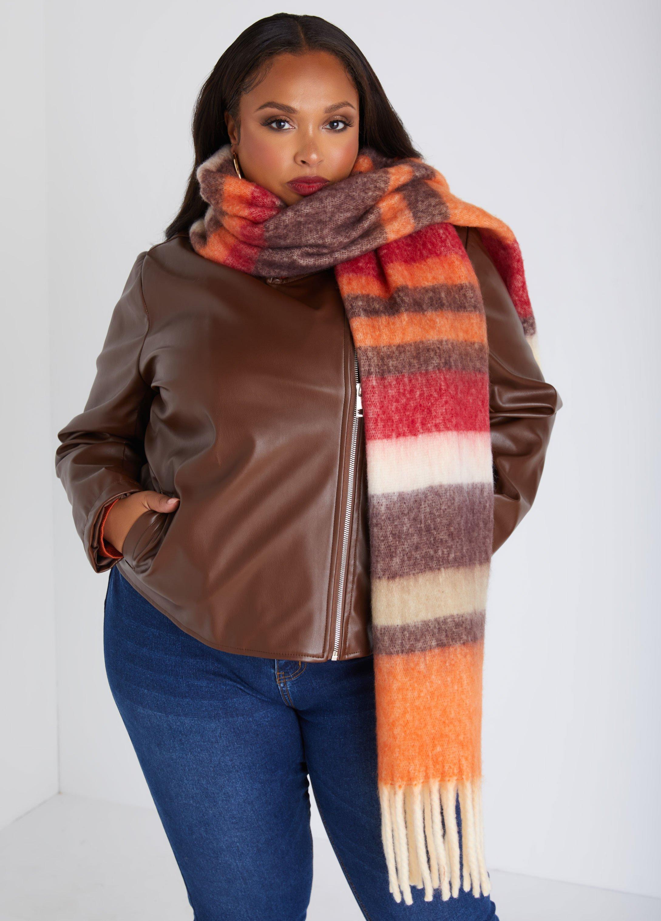 Plus Size Brushed Plaid Scarf Ashley Stewart Product Image