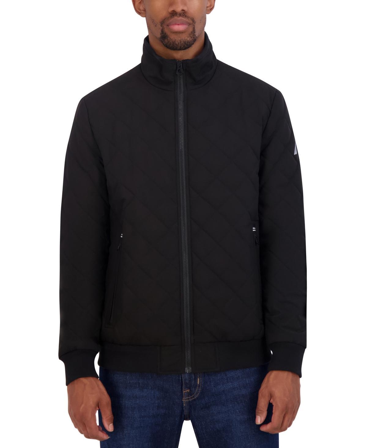 Nautica Mens Quilted Water-Resistant Full-Zip Bomber Jacket Product Image