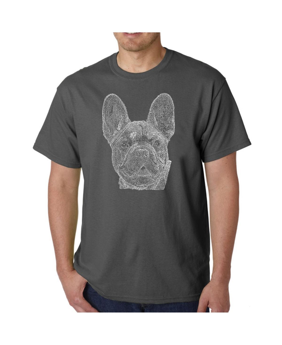 La Pop Art Mens French Bulldog Word Art T-Shirt Product Image